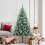 Berkfield Artificial Hinged Christmas Tree with Flocked Snow 180 cm 1