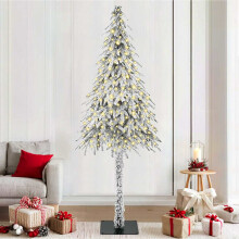 Berkfield Christmas Tree with 300 LEDs White 210 cm PE and Steel
