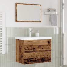 Berkfield Bathroom Furniture Set 3 pcs Old Wood Engineered Wood