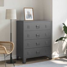 Berkfield Industrial Drawer Cabinet Anthracite 78x40x93 cm Metal