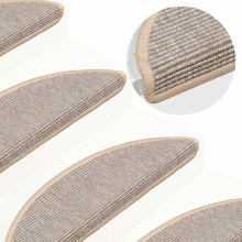 Berkfield Stair Mats 15 pcs 56x17x3 cm Silver Half Round