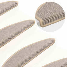 Berkfield Stair Mats 15 pcs 65x21x4 cm Silver Half Round Large