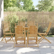 Berkfield Folding Garden Chairs 6 pcs 46x66x99 cm Bamboo