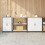 Berkfield Kitchen Storage Set with Shelf Other 3 pcs White Steel 1