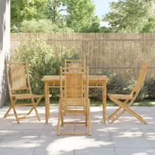 Berkfield Folding Garden Chairs 4 pcs 46x66x99 cm Bamboo