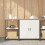 Berkfield Kitchen Storage Set with Shelf 2 pcs White Cold-rolled Steel 1