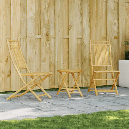 Berkfield 3 Piece Bistro Set Bamboo