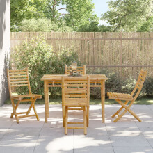 Berkfield Folding Garden Chairs 4 pcs 43x54x88 cm Bamboo