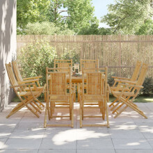 Berkfield Folding Garden Chairs 8 pcs 53x66x99 cm Bamboo
