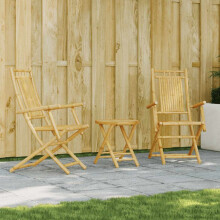 Berkfield 3 Piece Bistro Set Bamboo