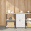 Berkfield Kitchen Storage Set with Shelf 2 pcs White Cold-rolled Steel 1