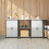 Berkfield Kitchen Storage Set with Shelf 3 pcs Silver Galvanised Steel 1