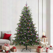 Berkfield Artificial Christmas Tree with 300 LEDs with Stand Green 240 cm