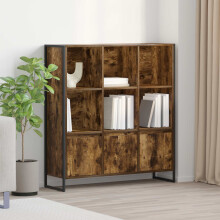 Berkfield Book Cabinet 2 pcs Smoke Oak 99.5 x 30 x 108 cm Engineered Wood