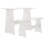 Berkfield Dining Table with Bench REINE White Solid Wood Pine 1