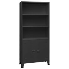 Berkfield Industrial Bookshelf Anthracite 80x32x180 cm Steel
