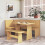 Berkfield Corner Bench REINE 151 cm Honey Brown Solid Wood Pine 1