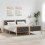 Berkfield Bed Frame with Headboard Dark Grey 180 x 200 cm Solid Pine Wood 1