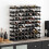 Berkfield Wine Rack for 72 Bottles Black Solid Pine Wood 1