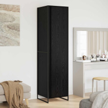 Berkfield Warderobe 2 pcs Black Oak 50 x 50 x 200 cm Engineered Wood