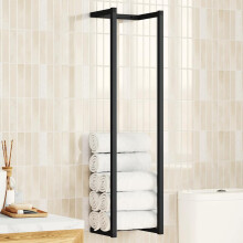 Berkfield Towel Rack Black 25x20x95 cm Iron
