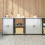 Berkfield Kitchen Storage Set with Shelf 3 pcs Silver Galvanised Steel 1