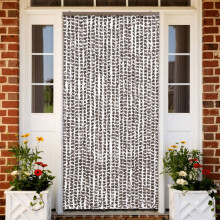 Berkfield Insect Curtain Taupe and White 100x220 cm Chenille