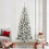 Berkfield Artificial Hinged Christmas Tree Green and White 240 cm 1