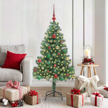 Berkfield Christmas Tree with 150 LEDs with Stand Green 150 cm PVC