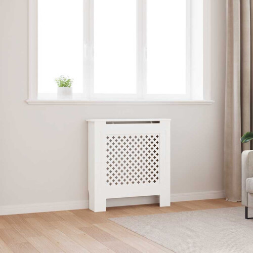 Berkfield MDF Radiator Cover White 78 cm