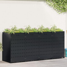 Berkfield Wheelie Bin Storage for 4 Bins Black 272 x 77.5 x 121.5 cm