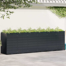 Berkfield Wheelie Bin Storage for 6 Bins Black 408 x 77.5 x 121.5 cm