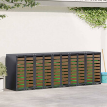 Berkfield Wheelie Bin Storage for 5 Bins Anthracite 340 x 77.5 x 115.5 cm