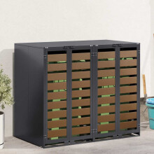 Berkfield Wheelie Bin Storage for 2 Bins Anthracite 136 x 77.5 x 115.5 cm