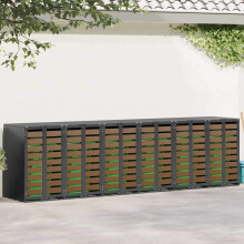 Berkfield Wheelie Bin Storage for 6 Bins Anthracite 408 x 77.5 x 115.5 cm