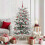 Berkfield Artificial Hinged Christmas Tree White 150 cm PE and PVC 1