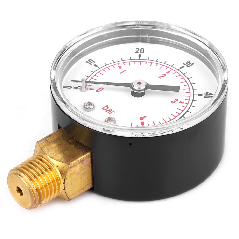 Pressure Gauge 50Mm 1/4 Bspt Brass, 0-60Psi 0-4Bar 8431393820289