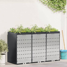 Berkfield Wheelie Bin Storage for 3 Bins Anthracite 204 x 77.5 x 121.5 cm