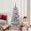Berkfield Artificial Hinged Christmas Tree Green and White 150 cm 1