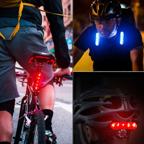 Cykelbelysning Cykelbakljus BLÅ Blå 2