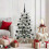 Berkfield Artificial Hinged Christmas Tree White 120 cm PE and PVC 1