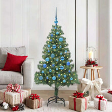 Berkfield Christmas Tree with 150 LEDs with Stand Green 150 cm PVC