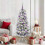 Berkfield Artificial Hinged Christmas Tree Green and White 150 cm 1