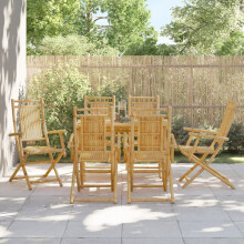 Berkfield Folding Garden Chairs 6 pcs 53x66x99 cm Bamboo