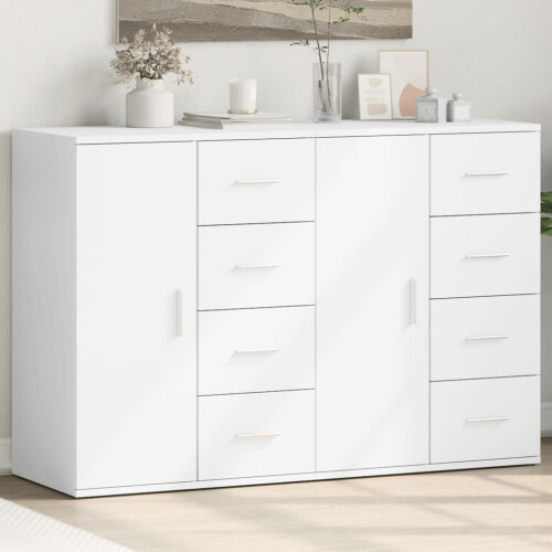 Berkfield Sideboards 2 pcs White 59x39x80 cm Engineered Wood