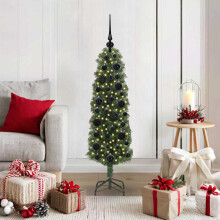 Berkfield Artificial Christmas Tree with 150 LEDs with Stand Green 120 cm