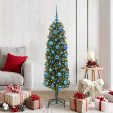 Berkfield Artificial Christmas Tree with 150 LEDs with Stand Green 150 cm
