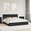 Berkfield Storage Bed with Headboard Black 200 x 200 cm Engineered Wood 1