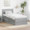Berkfield Bed Frame Grey Sonoma 75 x 190 cm Engineered Wood 1