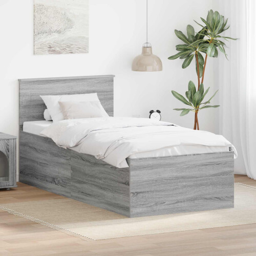 Berkfield Bed Frame Grey Sonoma 75 x 190 cm Engineered Wood